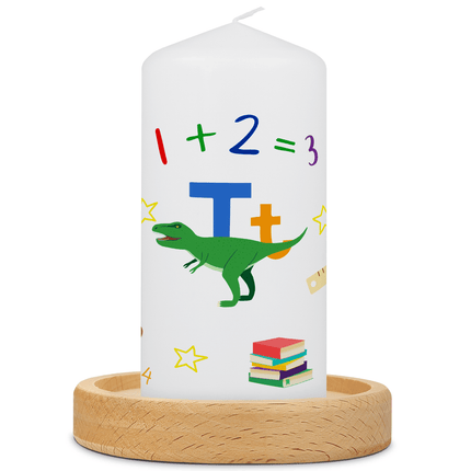 SEO. Kleine Kerze "Dino ABC" zur Einschulung - Nein danke! Linkreich