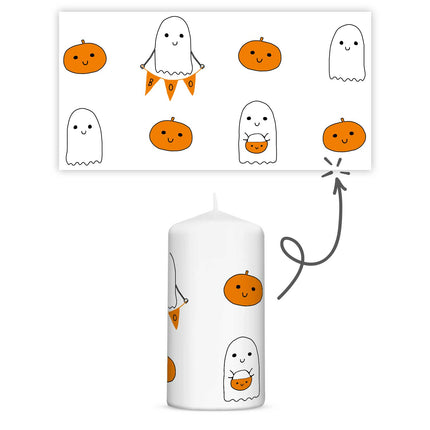 SEO. Kleine Kerze "Halloween Geist" - Linkreich