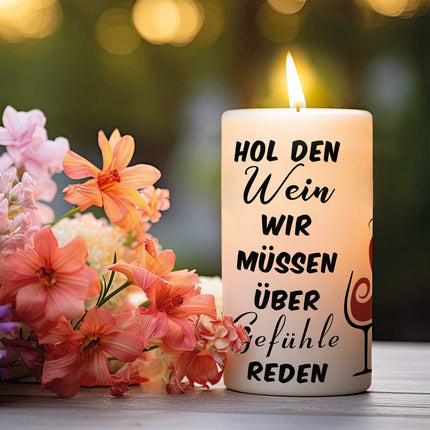 SEO. Kleine Kerze "Hol den Wein" - Nein danke! Linkreich