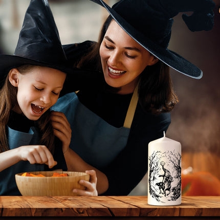 SEO. Kleine Kerze "Kopfloser Reiter" mit Namen zu Halloween - Linkreich