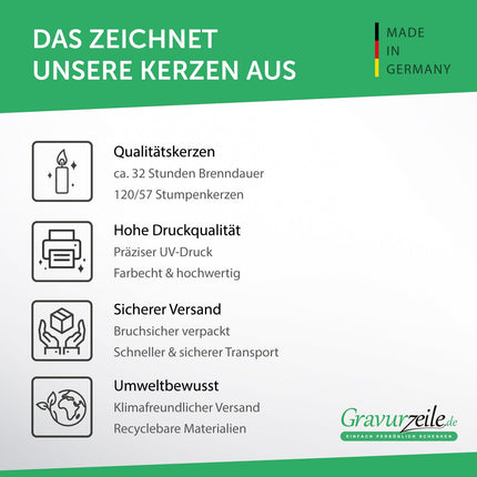 SEO. Kleine Kerze mit Spruch "Das Geilste an Dir" - Rosa Linkreich
