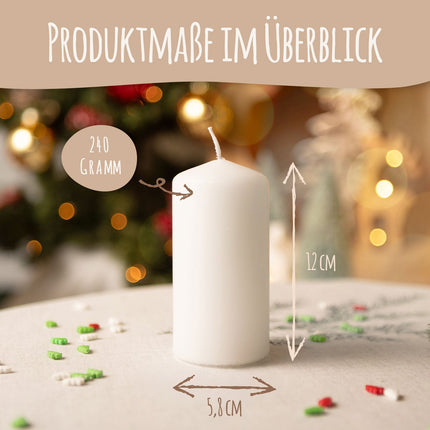 SEO. Kleine Kerzen "Advent Goldziffern" - Adventskerzen im 4er Set - Linkreich