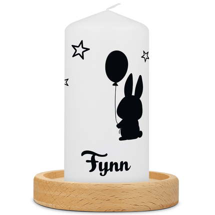 SEO. Kleine Kinder Trauerkerze "Hase Silhouette" - Linkreich