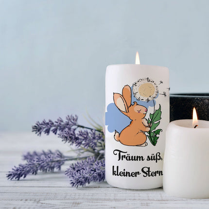 SEO. Kleine Kinder Trauerkerze "Pusteblume verweht" - Linkreich