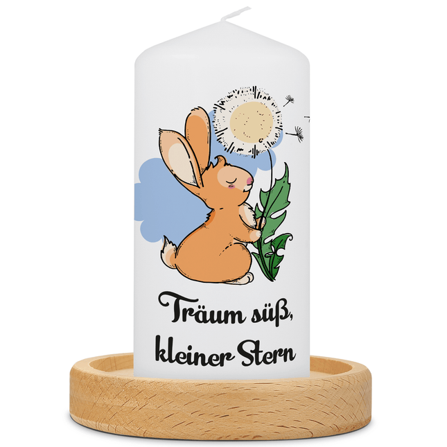SEO. Kleine Kinder Trauerkerze "Pusteblume verweht" - Linkreich