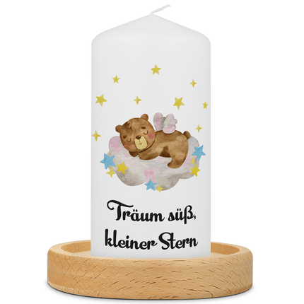 SEO. Kleine Kinder Trauerkerze - "Träum süß kleiner Stern" - Linkreich