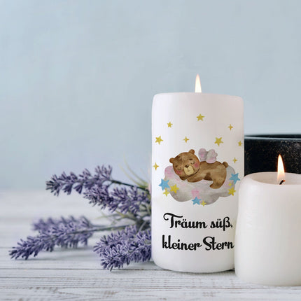 SEO. Kleine Kinder Trauerkerze - "Träum süß kleiner Stern" - Linkreich