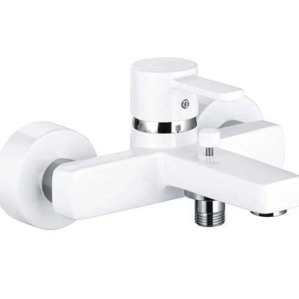 KLUDI "ZENTA" Wannenfüll- & Brausearmatur (weiß/chrom)