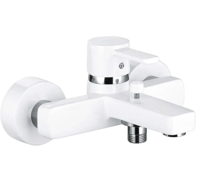 KLUDI "ZENTA" Wannenfüll- & Brausearmatur (weiß/chrom)