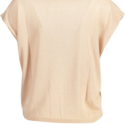 KOCCA Rosa Ärmelloses T-Shirt Damen – U-Boot-Ausschnitt für Frühjahr/Sommer