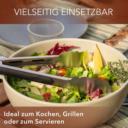 Koch - und Grillzange aus Edelstahl - 2er Set Schwarz (Kochzangen) kaufen bei Linkreich – Jetzt entdecken!