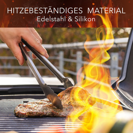 Koch - und Grillzange aus Edelstahl - 2er Set Schwarz (Kochzangen) kaufen bei Linkreich – Jetzt entdecken!