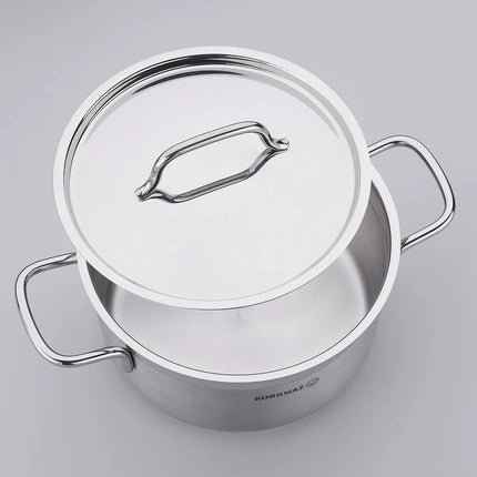Kochtopf Edelstahl Korkmaz ALFA 16 Cm Induktion Edelstahl Poliert