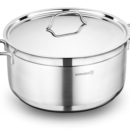 Kochtopf Edelstahl Korkmaz ALFA 20 Cm Induktion Edelstahl Poliert