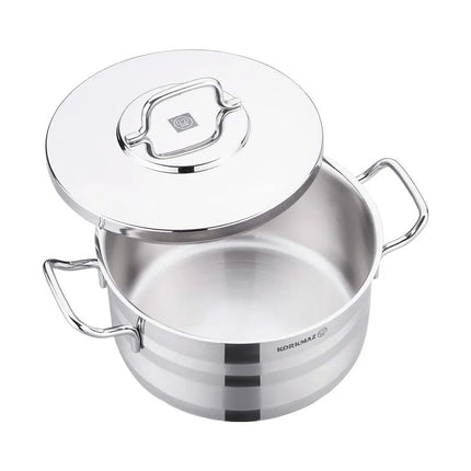 Kochtopf Edelstahl Korkmaz Astra 22 Cm Induktion Poliertes Edelstahl