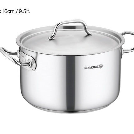 Kochtopf Edelstahl Korkmaz Gastro 28 Cm Induktion Poliertes Edelstahl