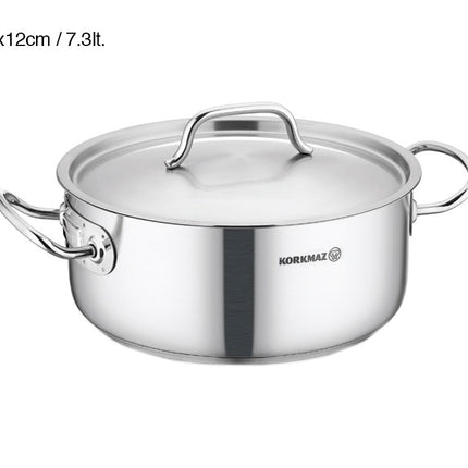 Kochtopf Edelstahl Korkmaz Gastro 28 Cm Induktion Poliertes Edelstahl