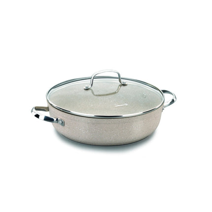 Kochtopf Edelstahl Korkmaz Granita 24 Cm Antihaftbeschichtung Induktion Beige