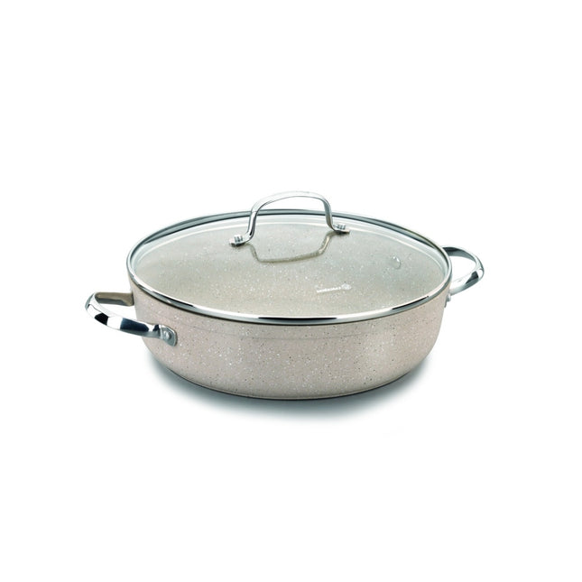 Kochtopf Edelstahl Korkmaz Granita 24 Cm Antihaftbeschichtung Induktion Beige