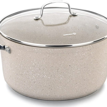 Kochtopf Edelstahl Korkmaz Granita 24 Cm Antihaftbeschichtung Induktion Beige