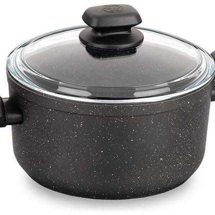 Kochtopf Edelstahl Korkmaz Ornella 20 Cm Antihaftbeschichtung Induktion Schwarz