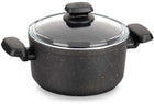 Kochtopf Edelstahl Korkmaz Ornella 20 Cm Antihaftbeschichtung Induktion Schwarz