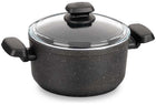 Kochtopf Edelstahl Korkmaz Ornella 28 Cm Antihaftbeschichtung Induktion Schwarz