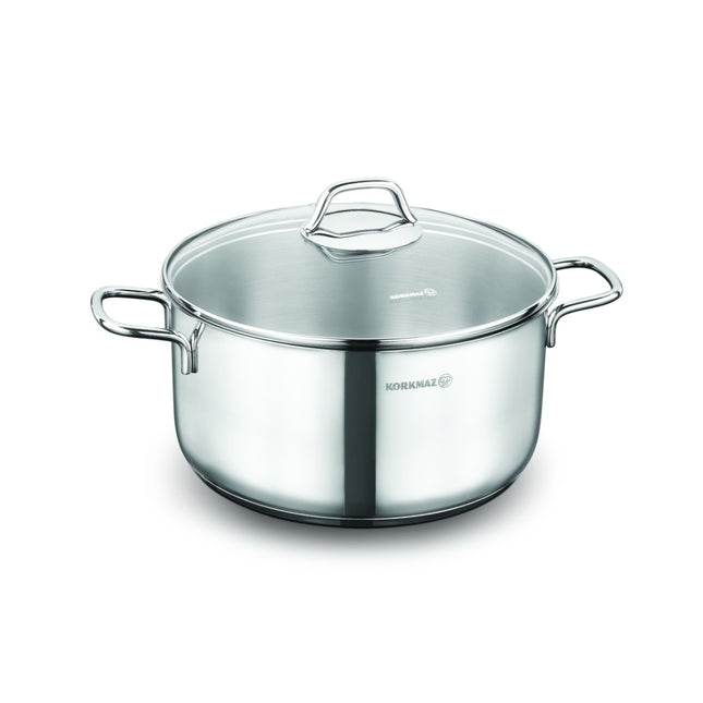 Kochtopf Edelstahl Korkmaz Perla 22 Cm Induktion Poliertes Edelstahl