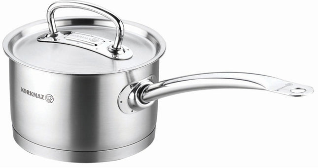 Kochtopf Edelstahl Korkmaz Pro Line 16 Cm Induktion Matt Edelstahl