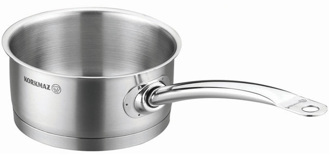 Kochtopf Edelstahl Korkmaz Pro Line 16 Cm Induktion Matt Edelstahl