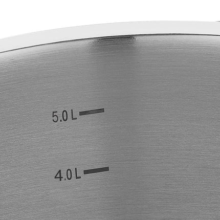 Kochtopf Edelstahl Korkmaz Pro Line 24 Cm Induktion Matt Edelstahl