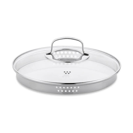 Korkmaz Steama Kochtopf 20 x 10 cm 3 l – Edelstahl 18/10, Glasdeckel mit Sieb
