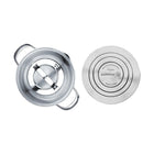 Korkmaz Steama Kochtopf flach 24 x 7 cm 3 l – Edelstahl 18/10, Glasdeckel mit Sieb