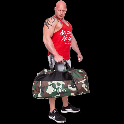 SEO. Kombi Sporttasche Groß - 3x Varianten in einem - Camouflage C.P.Sports - S5 - 1 - Linkreich