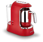 Korkmaz Aqua Kaffeemaschine – 700W, Edelstahlkessel, Automatik-Abschaltung, LED-Anzeige, Rot - Linkreich