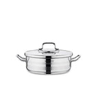 Korkmaz Astra2 Low Casserole 26×8,5 cm – Flache Edelstahl-Kasserolle mit Deckel