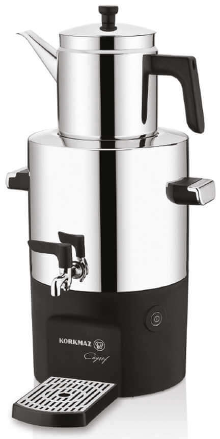 Korkmaz Caysef Samowar Inox / Chrome – 5L Wasserkoche (Elektrischer Samowar) kaufen bei Linkreich – Jetzt entdecken!