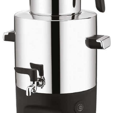 Korkmaz Caysef Samowar Inox / Chrome – 5L Wasserkocher & 2L Teekanne, 2000W, Edelstahl - Linkreich