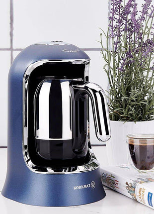 Korkmaz Azura Coffee Maker – 400W, Stainless Steel Pot, Thermo-Balance & Auto-Off Function
