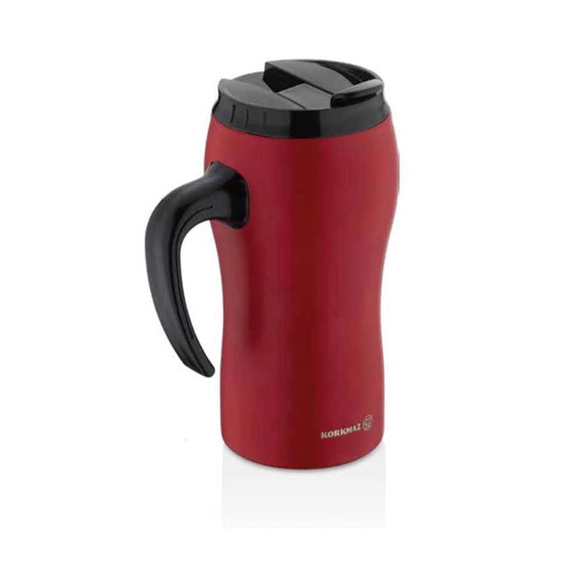Korkmaz Comfort Thermobecher – Edelstahl, auslaufsicher, in Rot, Schwarz oder Grau (Thermobecher) kaufen bei Linkreich – Jetzt entdecken!