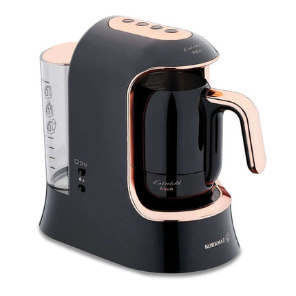 Korkmaz Deluxe Kaffeemaschine – 4 Tassen, 1,2L Wassertank, 700W, Kupfer-Design – jetzt bei Linkreich kaufen