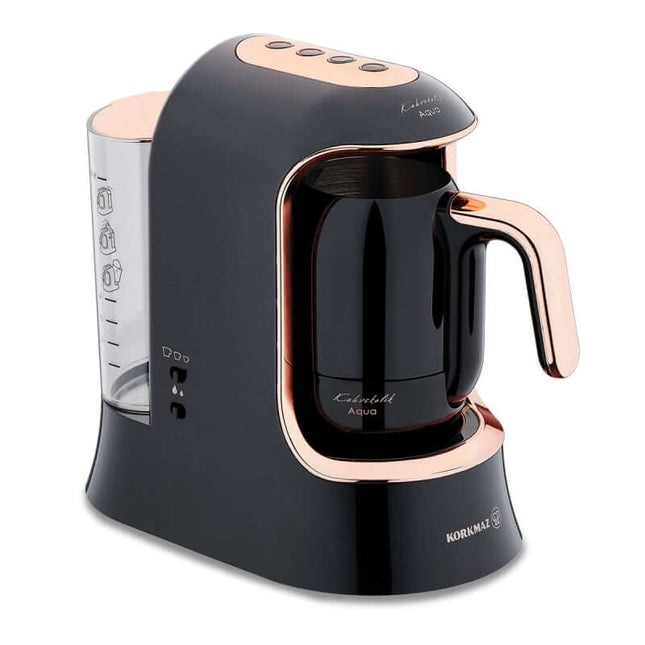 Korkmaz Deluxe Kaffeemaschine – 4 Tassen, 1,2L Wassertank, 700W, Kupfer-Design – jetzt bei Linkreich kaufen