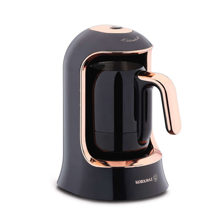 Korkmaz Deluxe Kaffeemaschine – Kupfer-Design, Edelstahlkanne, 4 Tassen, 400W – jetzt bei Linkreich kaufen