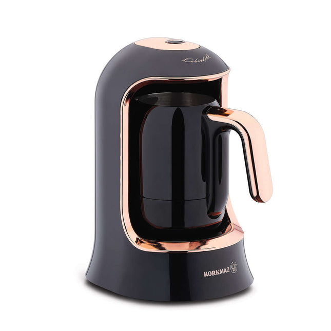 Korkmaz Deluxe Kaffeemaschine – Kupfer-Design, Edelstahlkanne, 4 Tassen, 400W – jetzt bei Linkreich kaufen