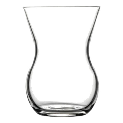 Korkmaz Demmatik Smart Teekocher-Set 1,7 L mit Glaskanne 1,2 L & Paşabahçe NUDE Beykoz Teegläser 6er, Schwarz