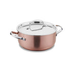 Korkmaz Divani Casserole 20x10 cm – Edelstahl mit Kupferoptik, inkl. Deckel