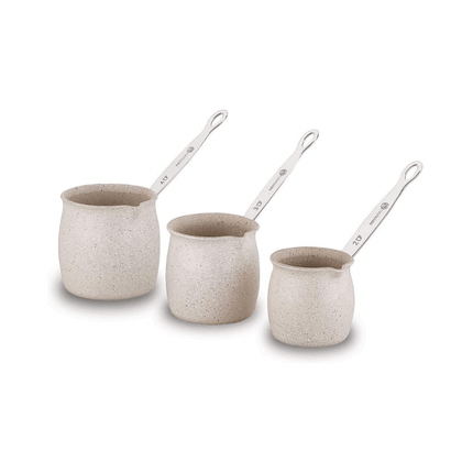 Korkmaz Granita Cezve Set – 3 - teilig, Antihaft - Beschichtung, umweltfreundlich (Mokkakanne) kaufen bei Linkreich – Jetzt entdecken!