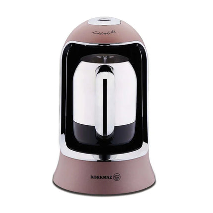 Korkmaz Kahvekolik Coffee Maker – 400W, Edelstahlkanne, Automatische Abschaltung, RosaGold - Linkreich