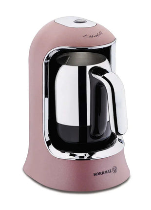 Korkmaz Kahvekolik Coffee Maker – 400W, Edelstahlkanne, Automatische Abschaltung, RosaGold - Linkreich