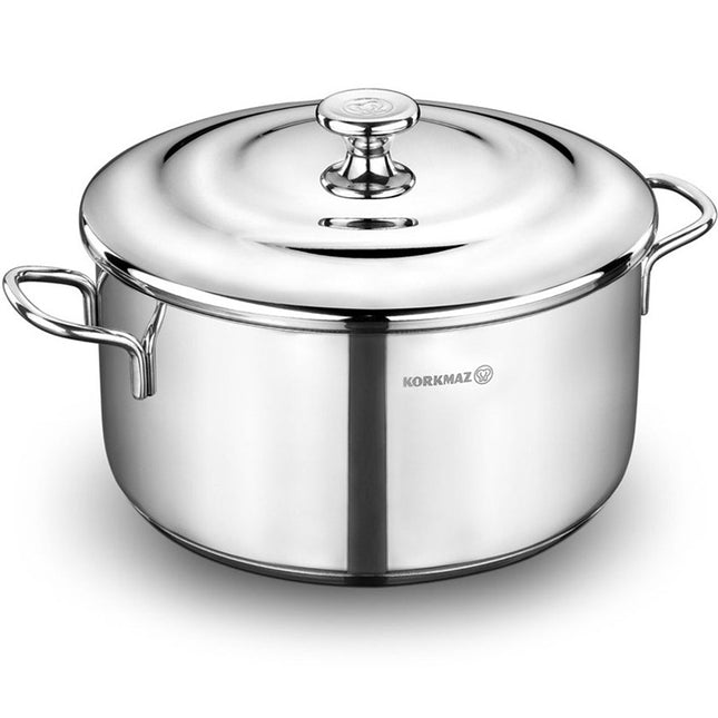 Korkmaz Kochtopf aus Edelstahl Tencere Droppa 18l 16x9cm A1061